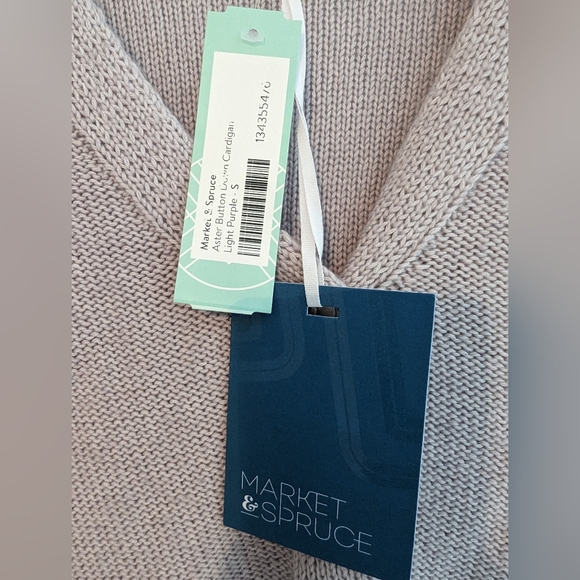 NWT | Market & Spruce | Aster Button Down Cardigan | Light Purple | S - Picture 7 of 8